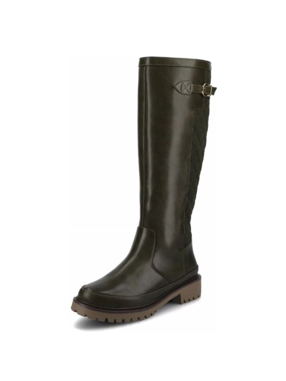 NWT Journee Collection Womens Zemmie Green Knee-High Boots Size 10M Wide Calf